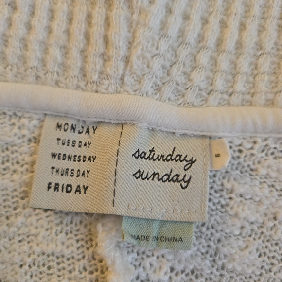 Anthropologie Saturday Sunday Almeria Hooded Cowl Ivory Pullover Sweater CW3 - Picture 3 of 12